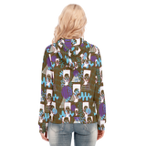 Hitop Squiggle Girl Long Zip Hoodie