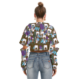 Hitop Squiggle Girl Cut Above Hoodie