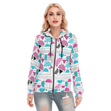Slices Long Zip Hoodie