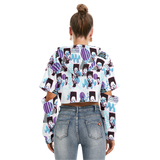 Hitop Squiggle Girl Cut Above Hoodie