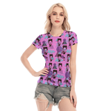 Hitop Squiggle Girl Short Sheerly Tee (Neon)