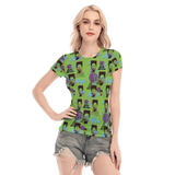 Hitop Squiggle Girl Short Sheerly Tee (Neon)