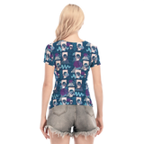 Hitop Squiggle Girl Short Sheerly Tee (Shadow)