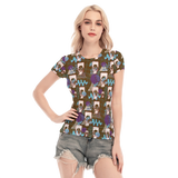 Hitop Squiggle Girl Short Sheerly Tee (Shadow)