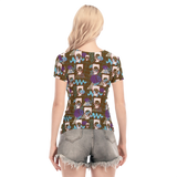 Hitop Squiggle Girl Short Sheerly Tee (Shadow)