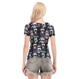 Hitop Squiggle Girl Short Sheerly Tee (Shadow)