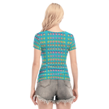 Many Faces Short Sheerly Tee (Neon)