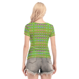 Many Faces Short Sheerly Tee (Neon)