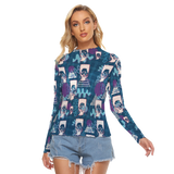 Hitop Squiggle Girl Long Sheerly Tee (Shadow)