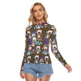 Hitop Squiggle Girl Long Sheerly Tee (Shadow)