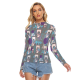 Hitop Squiggle Girl Long Sheerly Tee (Shadow)
