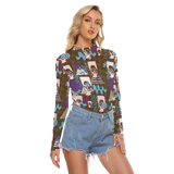 Hitop Squiggle Girl Long Sheerly Tee (Shadow)