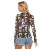 Hitop Squiggle Girl Long Sheerly Tee (Shadow)