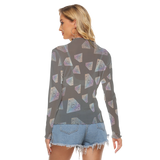Diamonds Meow Long Sheerly Tee (Shadow)