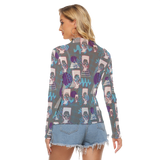 Hitop Squiggle Girl Long Sheerly Tee (Shadow)
