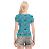 Slices Short Sheerly Tee (Neon)